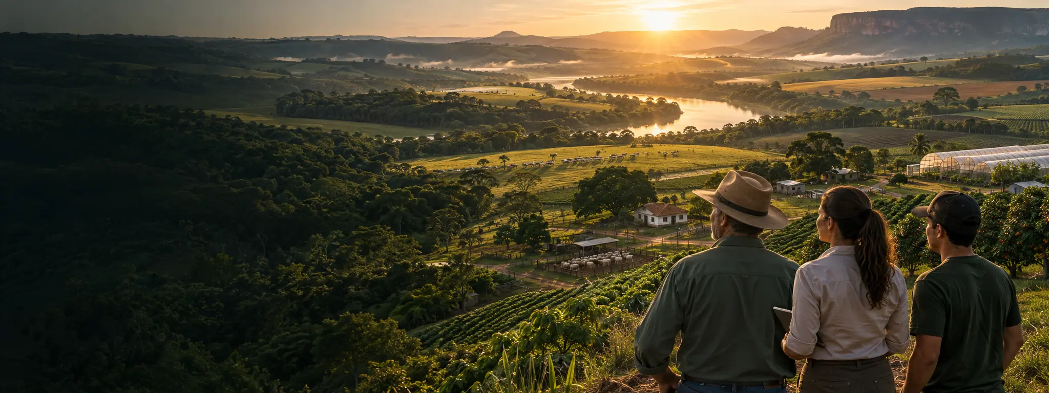Paisagem rural usada na apresentação institucional da Geniagro